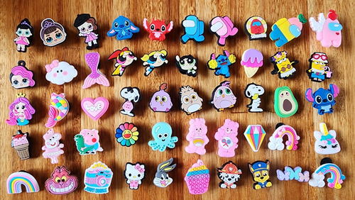 50 Pins Pines Adornos Paracrocs Gomones X Mayor Combo Por 50