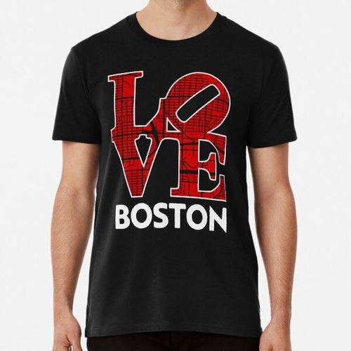 Remera Mapa De La Ciudad De Love Boston Red Boston 617 Algod