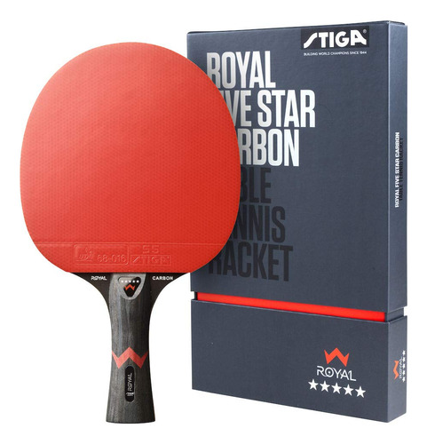 Stiga Royal 5-star Tenis Mesa Pro Carbon Ping Pong Bat Negro