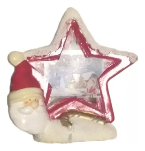 Estrella Navideña Luz Led Papa Noel Arbolito Navidad 14cm