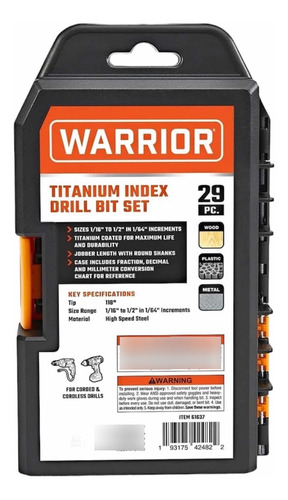 Mechas De Titanio Alta Velocidad 29 Piezas Kit Warrior