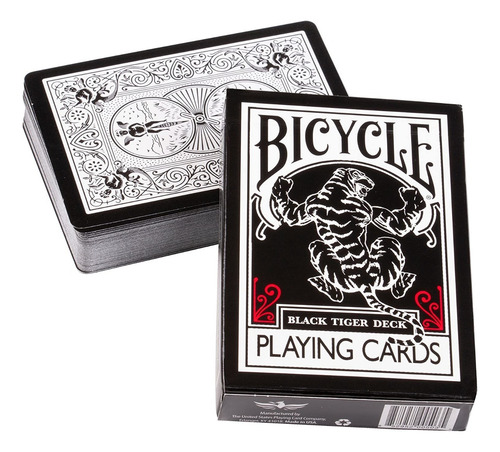 Juego De Cartas Póker Bicycle Black Tiger Idioma Inglés Color Negro