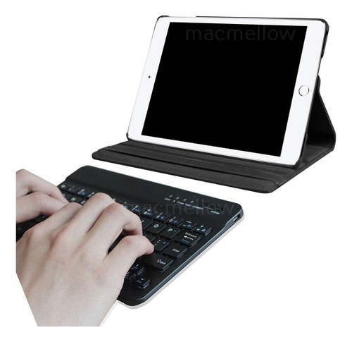 iPad 10.2 8va Gen A2270 A2428 Funda 360° + Teclado Bluetooth