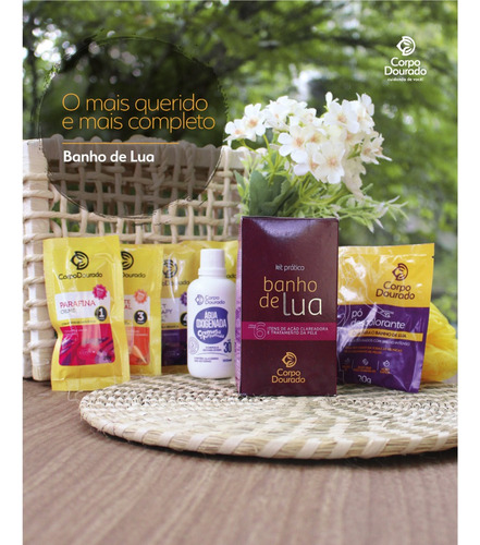 Kit De Banho Camomila Prático Corpo Dourado Banho De Lua