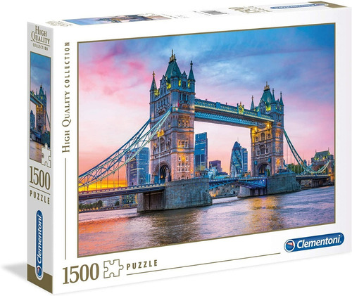 Imagen 1 de 4 de Rompecabezas Puzzle Puente Londres 1500 Piezas Clementoni 