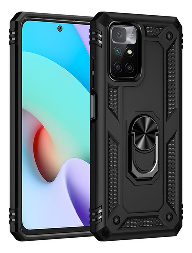 Funda Para Redmi 10  Con Anillo Magnetico Case Negro Xiaomi