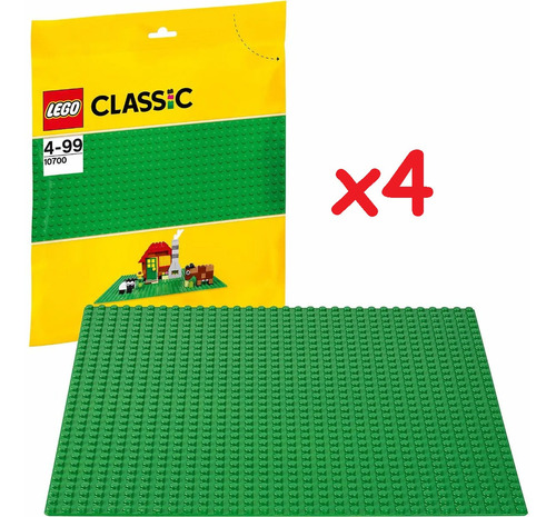 10700 - Lego Classic - Placa Base Verde Lego 4 Unidades