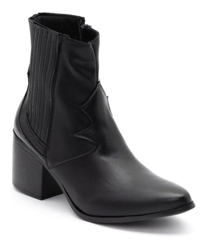 Bota Botin Para Dama Tipo Vaquero Casual Negro Cafe 1516