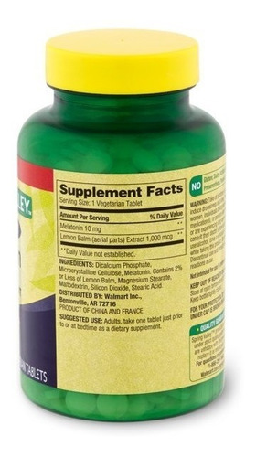 Imagen 3 de 9 de Melatonina Con Balsamo Limon 10 Mg Extra Fuerza | 240 Tabs
