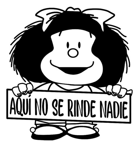 Vinilo Decorativo Mafalda Aqui No Se Rinde