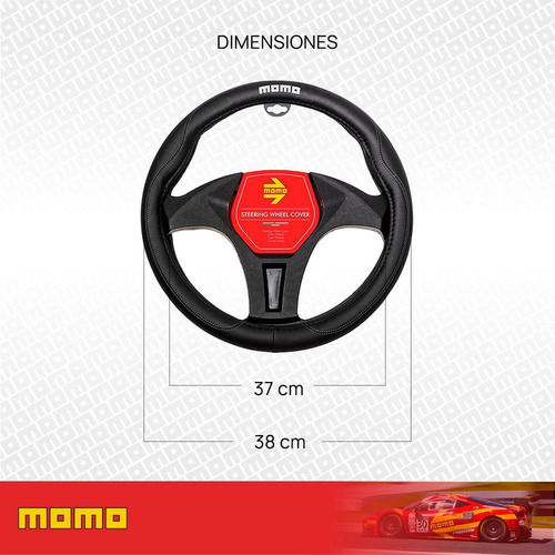 Imagen 5 de 10 de Funda Cubre Volante Momo Antideslizante Universal