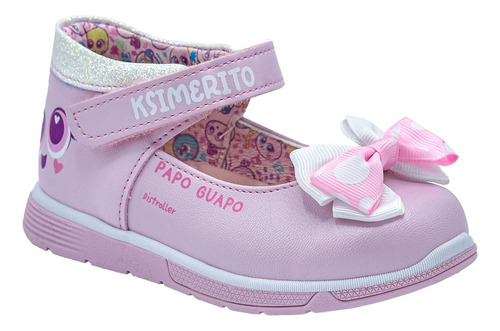 Zapato Niña Distroller 45801 Rosa Con Arco Moda 12 Al 14.5 (