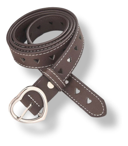 Cinturones Correas Para Damas Semicuero Diseño Corazon 1801