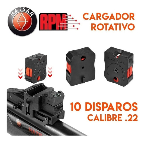 Imagen 2 de 10 de Cargador Hatsan Speedfire 5,5 Mm 10 Tiros - Original