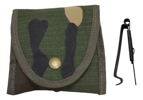 Pouch Porta Brújula Con Gancho Alice Táctica Camuflado 