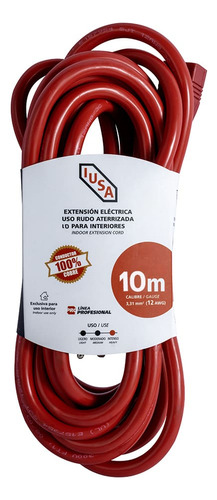 Multicontacto de 3 tomas Iusa 269365color rojo