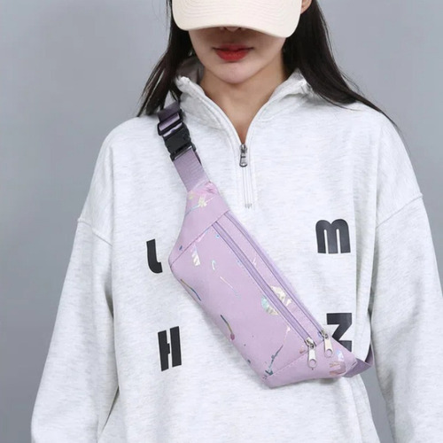 Riñonera Estampada Para Viajes Y Entrenamiento