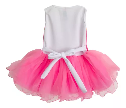 Vestido Fiesta Pepa Pig. Tutu Bebe Niña, Incluye Moño