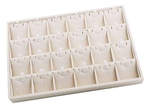 Imagen 4 de 7 de Caja Para Porta Anillos Bandeja De 24 Rejillas Para Collares