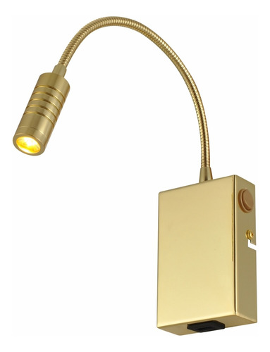 Arandela Led Lettura Flexível 2700k 3w Alumínio Ouro Avant Cor Dourado-brilhante 110V/220V