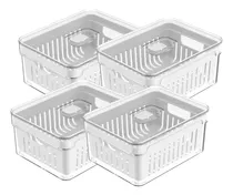 Comprar Kit 4 Organizadores Geladeira 2,2 Litros Alimentos Vegetais