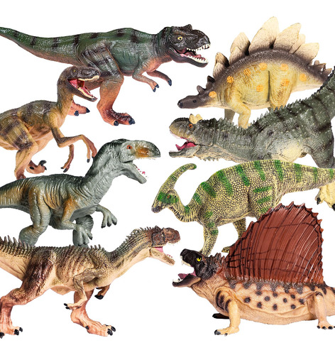 Drachompa Juguetes De Dinosaurio Jumbo De 8 Piezas Para Nino