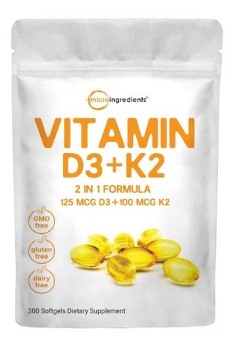 Vitamina D3 + K2, 300 Softgels