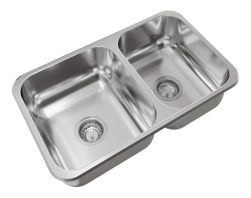 Pileta Ac.inox. Cocina Doble R63/18 Johnson Aceros 63x37x18