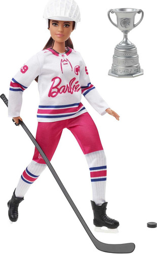 Barbie Muñeca Morena De Jugador De Hockey De Deportes De I.