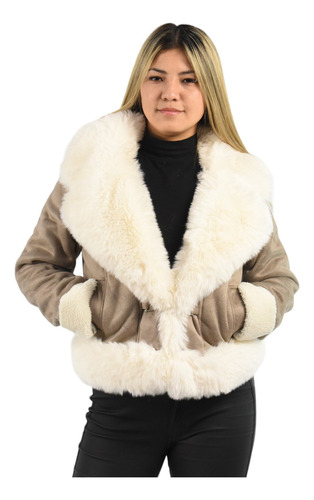 Campera Mujer Corto Peluche Abrigado Paño Santelon 15743