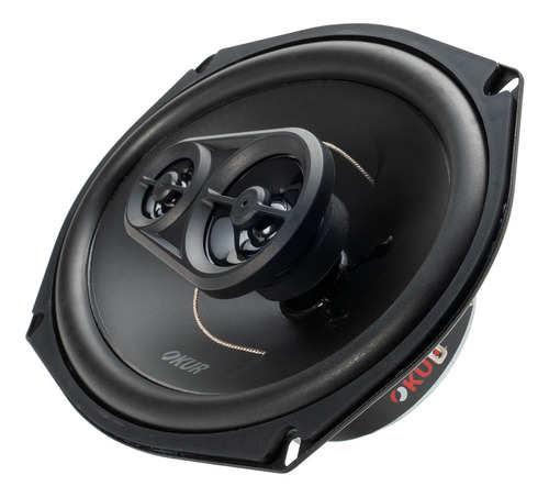 Par de Bocinas Para Automóvil OKUR ORS69 ORS Series 6X9 Pulgadas 250 Watts Máximo 100 Watts RMS 3 Vías 4 Ohms Color Negro By DB Drive