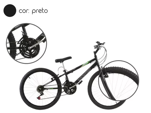 Bicicleta Aro 24 Rebaixada 18 Marchas Aço Carbono Ultra Bikes