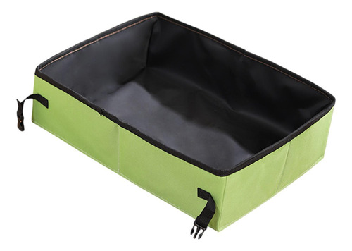 Bandeja De Arena Para Gatos Y Mascotas Con Tapa Verde L