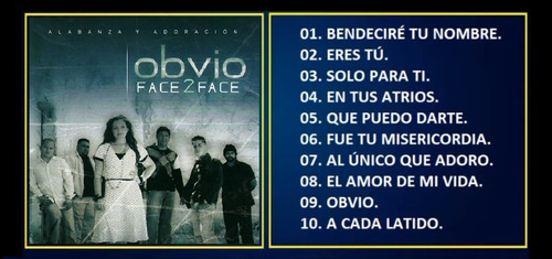 Obvio Face 2 Face - Alabanza Y Adoración - Cd Cristiano
