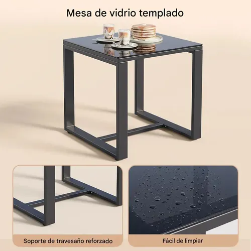 Juego De Sala Para Jardín 3 Piezas Mesa Y 2 Sillas Exterior | Meses sin ...