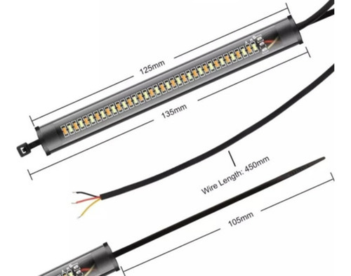 Direccionales Y Cuarto Led Para Barras De Moto Harley Y Otra