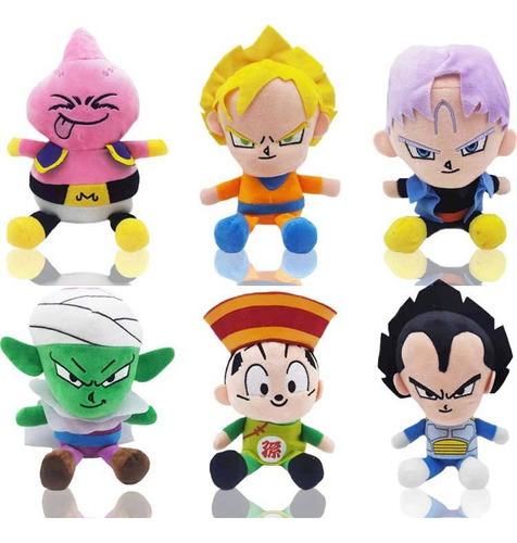 6pcs Dragon Ball Z Peluche Muñeca Niños Navidad Regalo 24cm