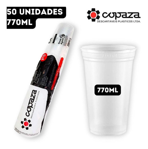 Copo Descartável 770ml Ps Liso C/ 50 Uni Copão De Festa