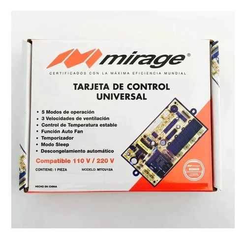 Tarjeta Universal Para Minisplit Onoff Estandar Marca Mirage