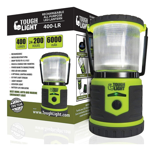 Linterna Led Recargable Tough Light, 200 Horas De Luz...