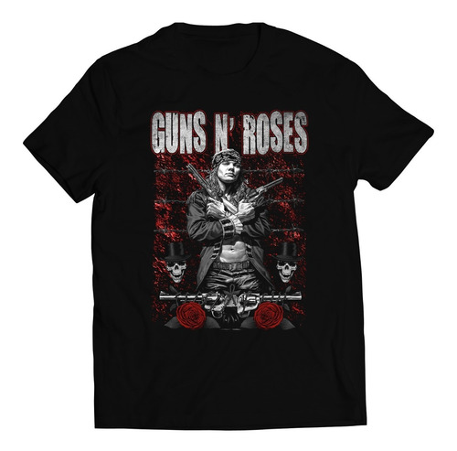 Polera Música - Guns N Roses - Axl Rose B/w And Red