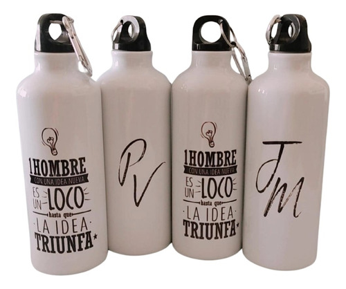 5 Botellas Para Agua Personalizadas Para Empresa 500 Cc