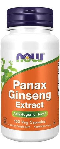 Extracto Panax Ginseng 500 Mg 100caps, Now,