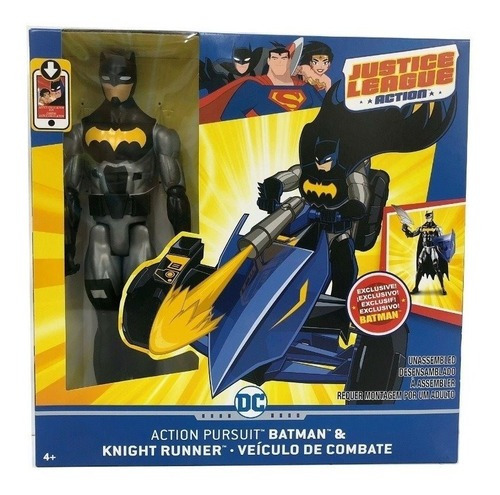 Justice League Action Batman Y Vehiculo De Combate Mattel