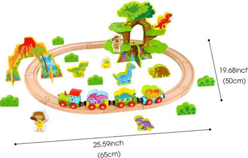 Pista Trem Dinossauro Tooky Toy TKI054