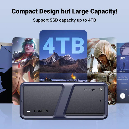 Case Para Disco Ssd M.2 Nvme Ugreen 25573 Usb C 3.2 20gbps