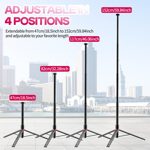 Soporte De Trípode Ulanzi At-01 Extensible 150 Cm Para Cámar