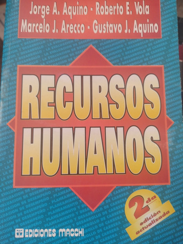 Recursos Humanos De Jorge Aquino, Vola, Arecco En Mendoza