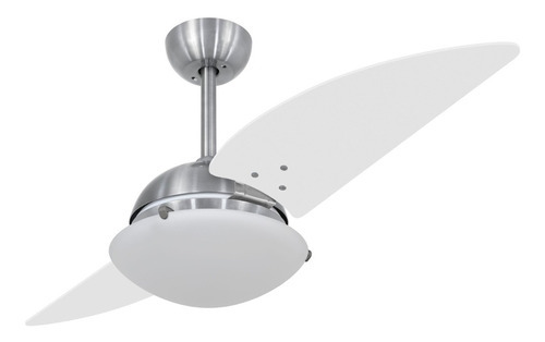 Ventilador De Teto Volare Escovado Turbo Branco Luxuoso 220v Diâmetro 113 cm Material das pás MDF Quantidade de pás 2