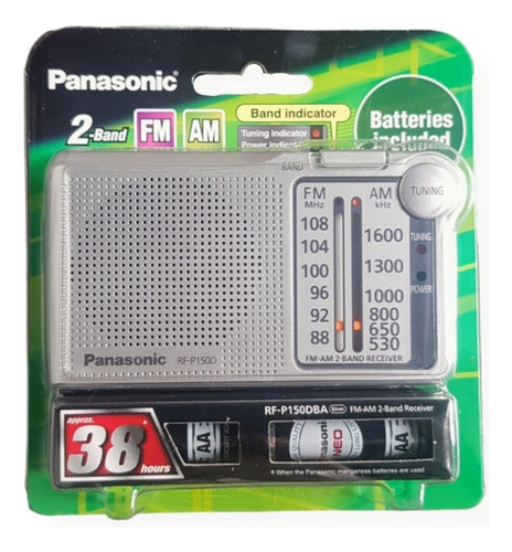 Radio Am/fm Panasonic Rf-p150d Color Plateado N/a